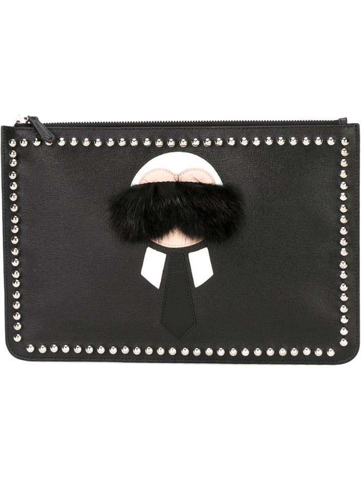 Fendi 'karlito' Clutch - Black