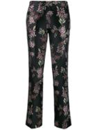 Giambattista Valli Floral Embroidered Trousers - Black