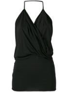 Rick Owens Lilies - Draped Front Blouse - Women - Cotton/polyamide/viscose - 42, Black, Cotton/polyamide/viscose