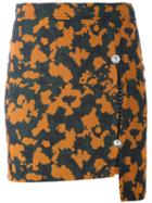 Versus Camouflage Fitted Skirt, Women's, Size: 42, Green, Cotton/polyamide/polyester/spandex/elastane