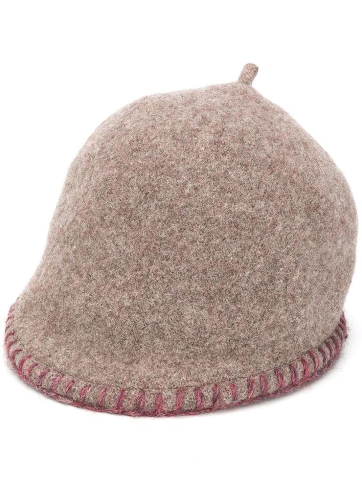 Le Chapeau Contrast Stitching Hat - Neutrals