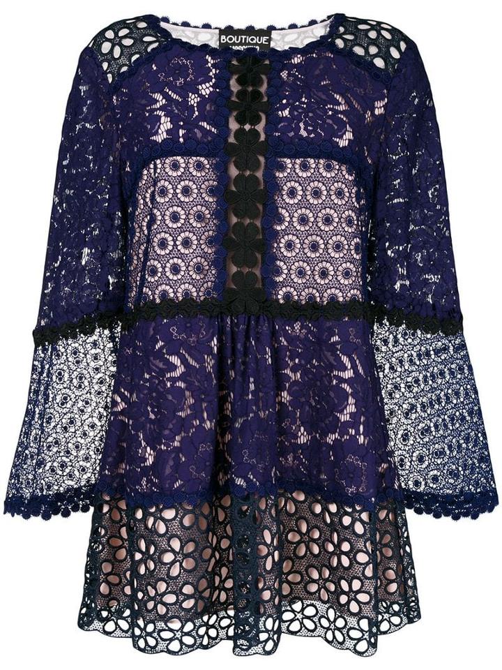 Boutique Moschino Broderie Anglaise Blouse - Purple