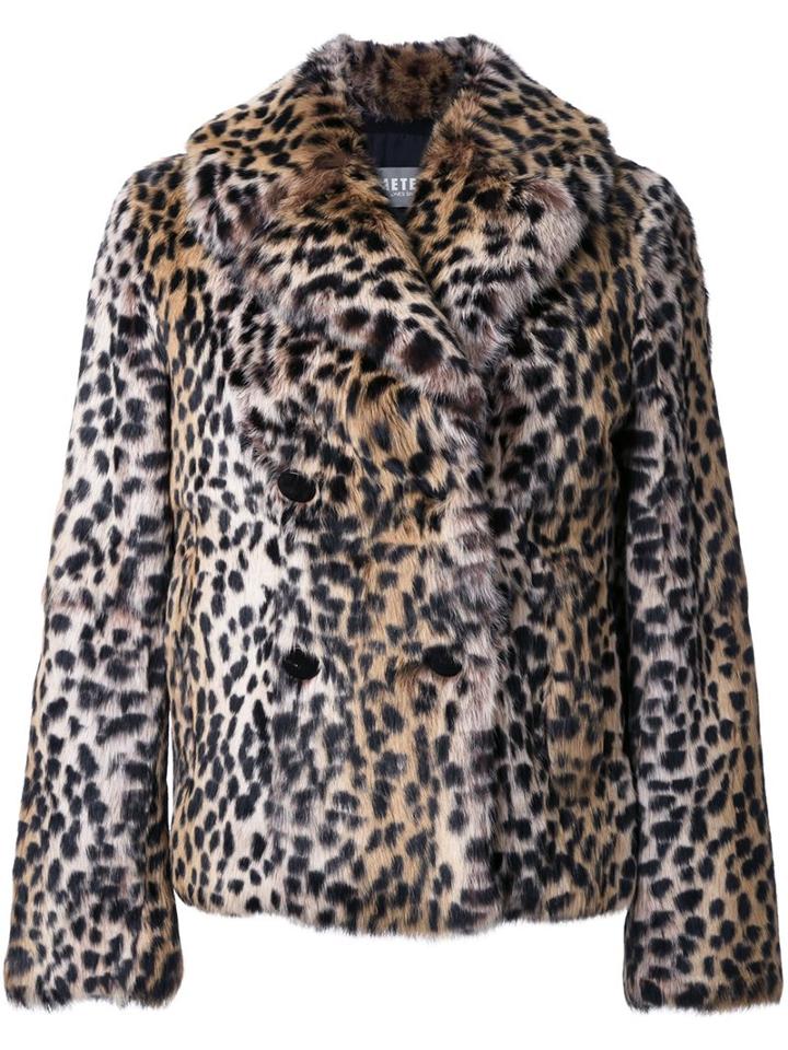 Meteo By Yves Salomon Animal Print Jacket
