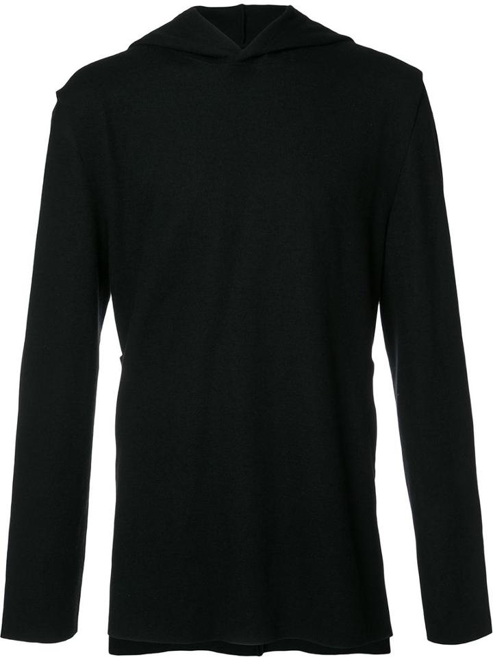 Private Stock V-neck Hoodie, Men's, Size: Xl, Black, Cotton/wool