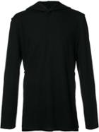 Private Stock V-neck Hoodie, Men's, Size: Xl, Black, Cotton/wool