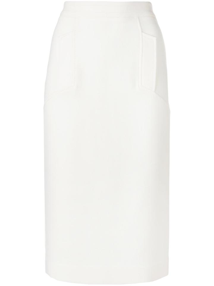 P.a.r.o.s.h. Fitted Midi Skirt - Nude & Neutrals