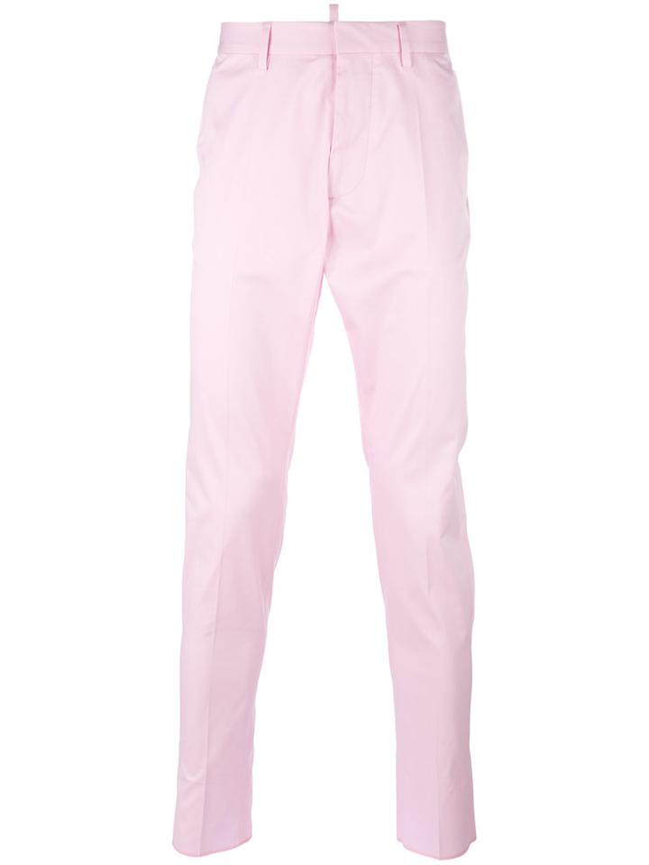 Dsquared2 Hockney Trousers, Men's, Size: 48, Pink/purple, Cotton/spandex/elastane