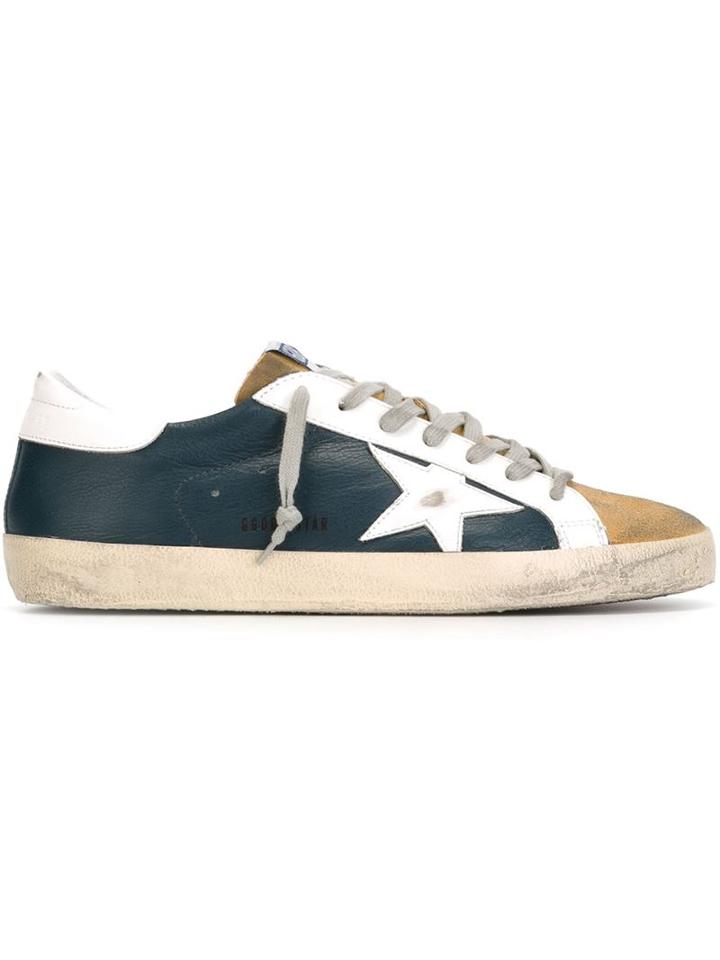 Golden Goose Deluxe Brand Super Star Sneakers, Men's, Size: 46, Blue, Leather/rubber/chamois Leather