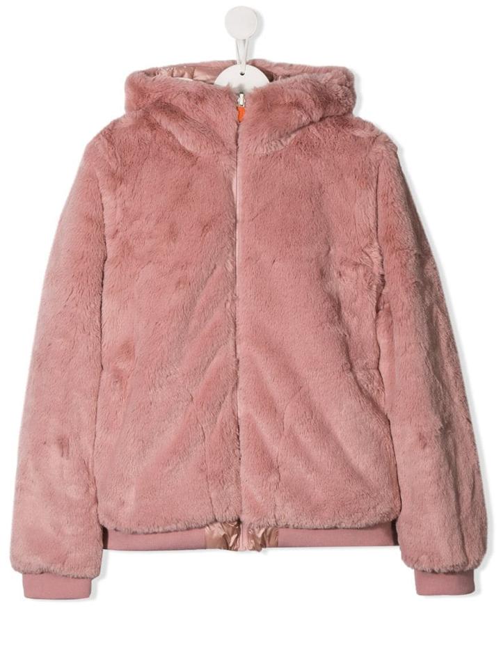 Save The Duck Kids Fury Bomber Jacket - Pink