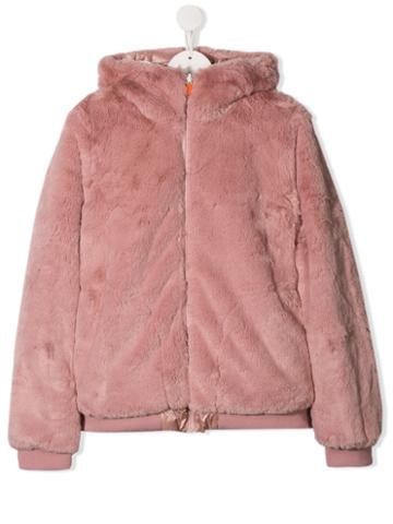 Save The Duck Kids Fury Bomber Jacket - Pink