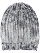 Avant Toi Cable Knit Beanie - Grey