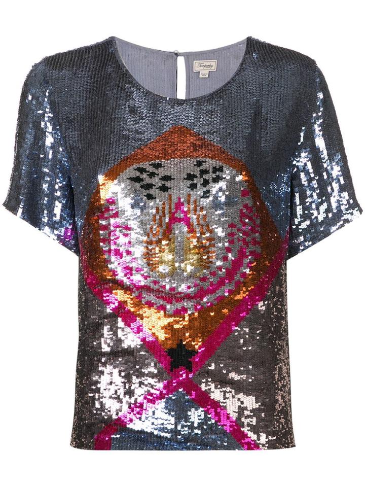 Temperley London Sara Sequin T-shirt - Blue