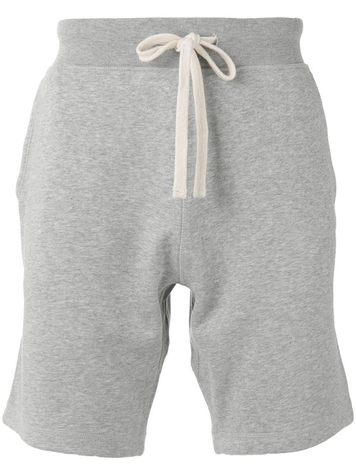 Closed Drawstring Sweatshorts, Men's, Size: Xl, Grey, Cotton/polyester