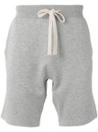 Closed Drawstring Sweatshorts, Men's, Size: Xl, Grey, Cotton/polyester