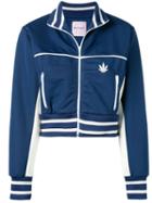 Palm Angels Cropped Track Jacket, Women's, Size: Xs, Blue, Polyester