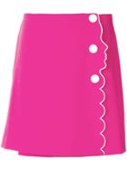 Vivetta Button-detail Mini Skirt - Pink & Purple