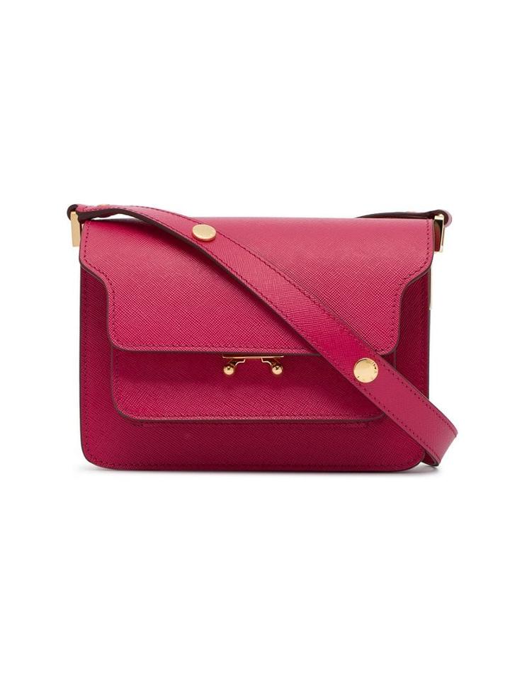 Marni Pink Small Trunk Leather Shoulder Bag
