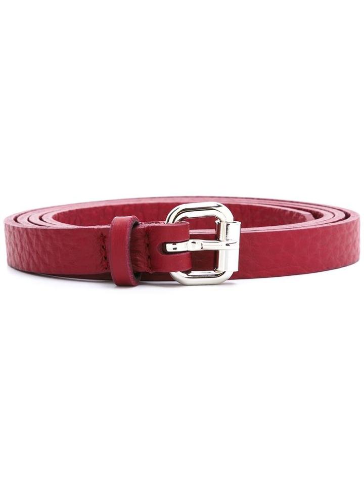 Orciani Textured Belt, Women's, Size: 90, Red, Calf Leather
