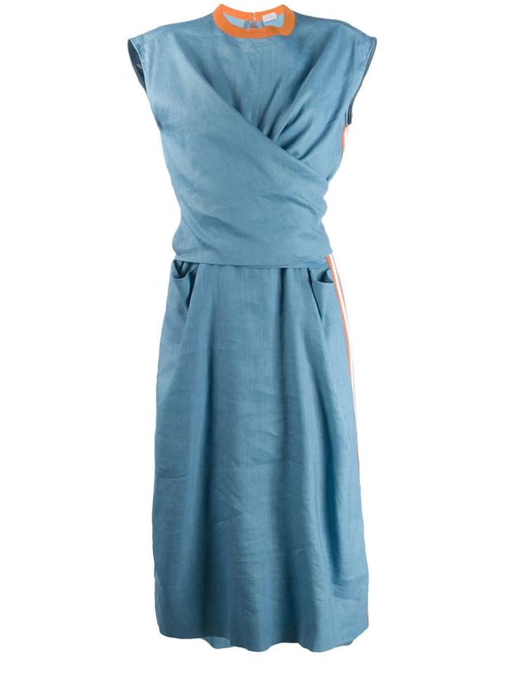 Mrz Wrap Front Dress - Blue