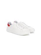 Paolo Pecora Kids Teen Perforated Lace-up Sneakers - White
