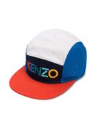 Kenzo Kids Logo Embroidered Cap - White