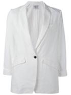 Forte Forte Single Button Blazer, Women's, Size: 2, White, Cotton/linen/flax