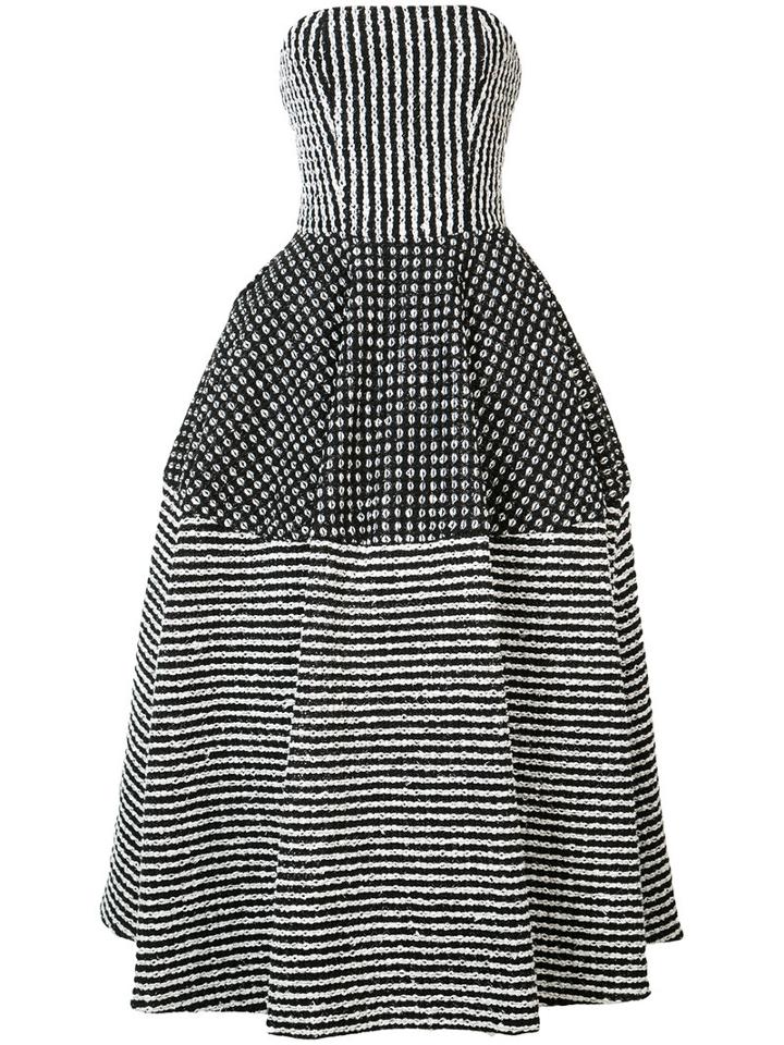 Christian Siriano - Strapless Maxi Dress - Women - Silk/raffia - 6, Women's, Black, Silk/raffia