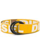 Diesel Double Ring Logo Belt - Yellow