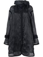 Sacai Transparent Coat, Women's, Size: 3, Black, Cotton/nylon/polyester