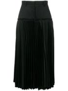 Comme Des Garçons Noir Kei Ninomiya Pleated Midi Skirt - Black