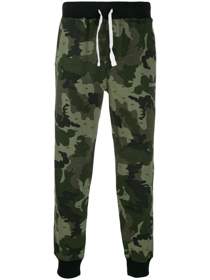 Diesel Camouflage Print Trousers - Green