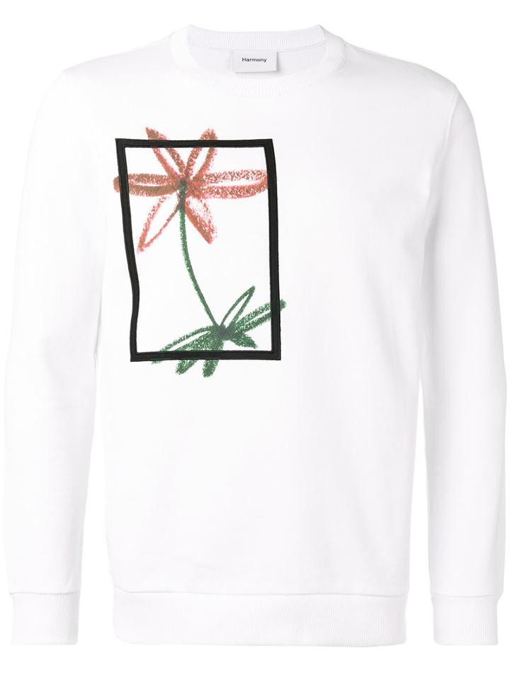 Harmony Paris - Floral Print Sweatshirt - Men - Cotton - S, White, Cotton