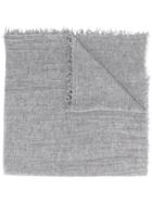 Faliero Sarti Fringed Knitted Scarf - Grey