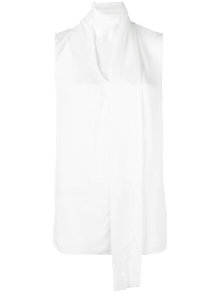 Michael Michael Kors Tied Neck Sleeveless Blouse - White
