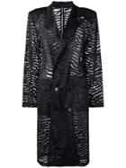 Adam Selman Double Breasted Trench Coat - Black