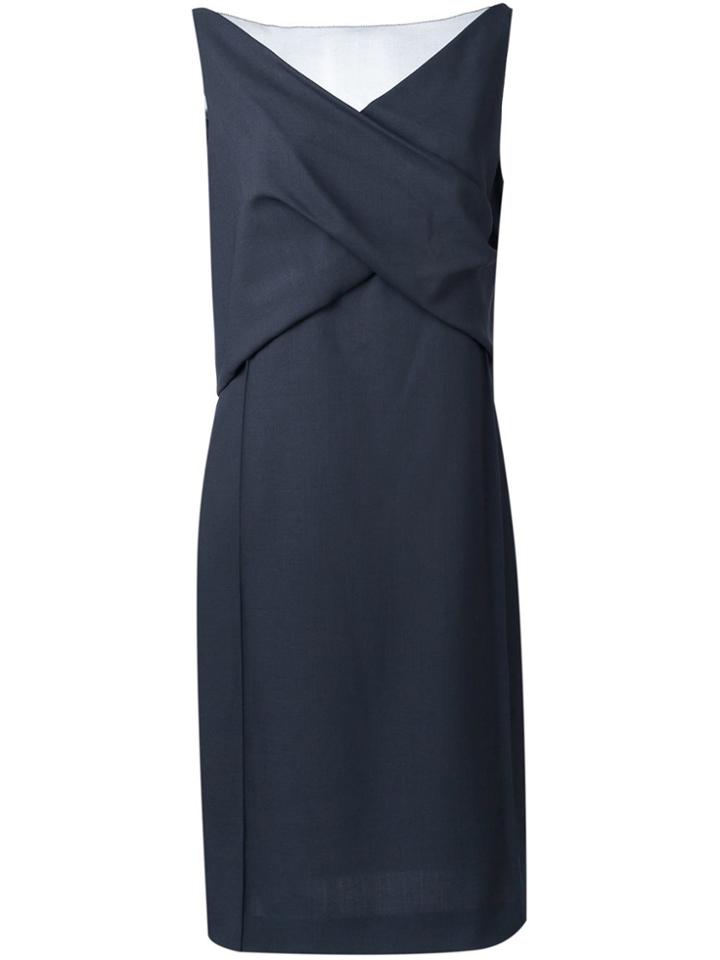 Nina Ricci Crossed Detailing Mid Dress - Blue