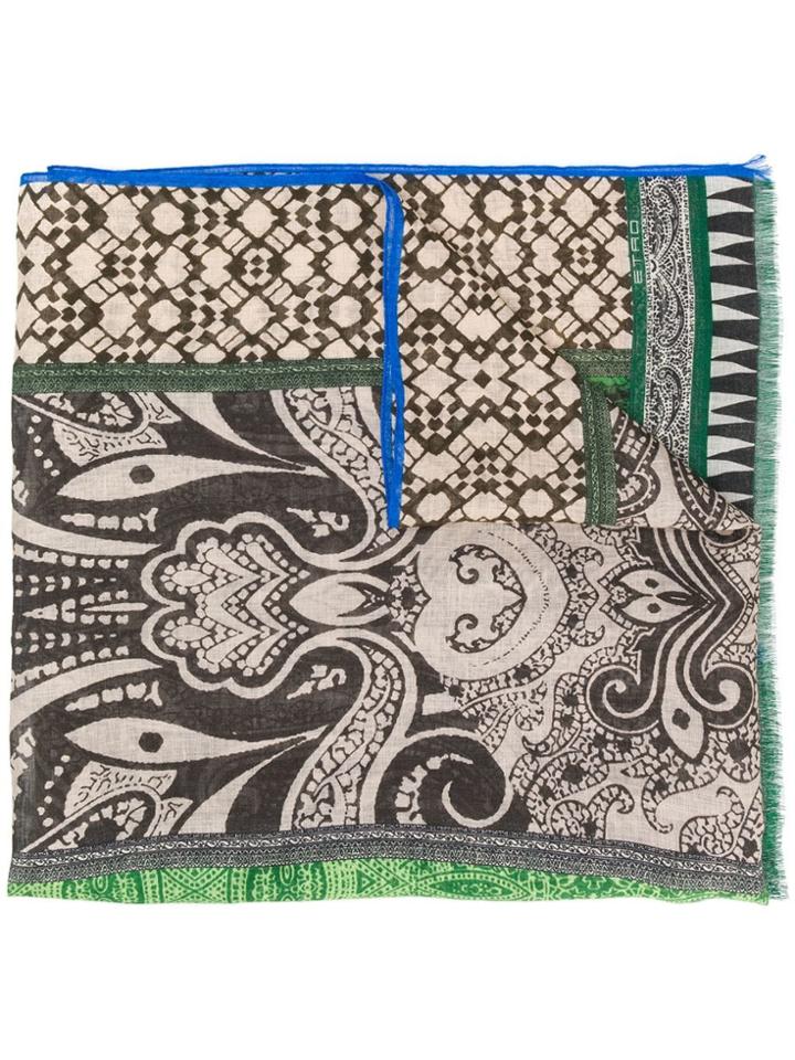 Etro Bohemian Print Scarf - Black