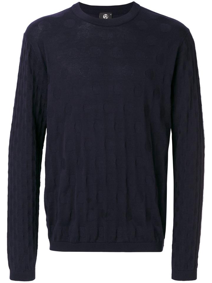 Ps By Paul Smith Jacquard Polka Dot Jumper - Blue