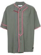 Facetasm Facetasm X Woolmark Panelled Baseball Shirt - Grey