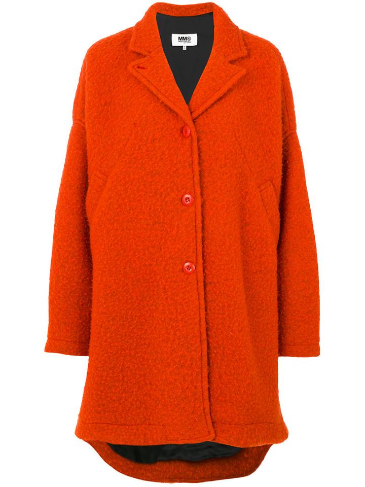 Mm6 Maison Margiela - Oversized Coat - Women - Polyester/viscose/virgin Wool - 42, Yellow/orange, Polyester/viscose/virgin Wool