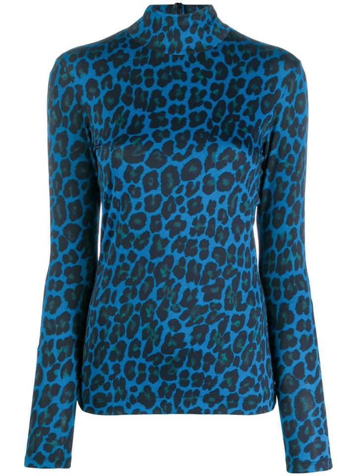 Paul Smith Leopard Print Sweater - Blue