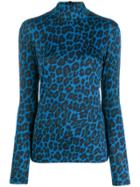 Paul Smith Leopard Print Sweater - Blue
