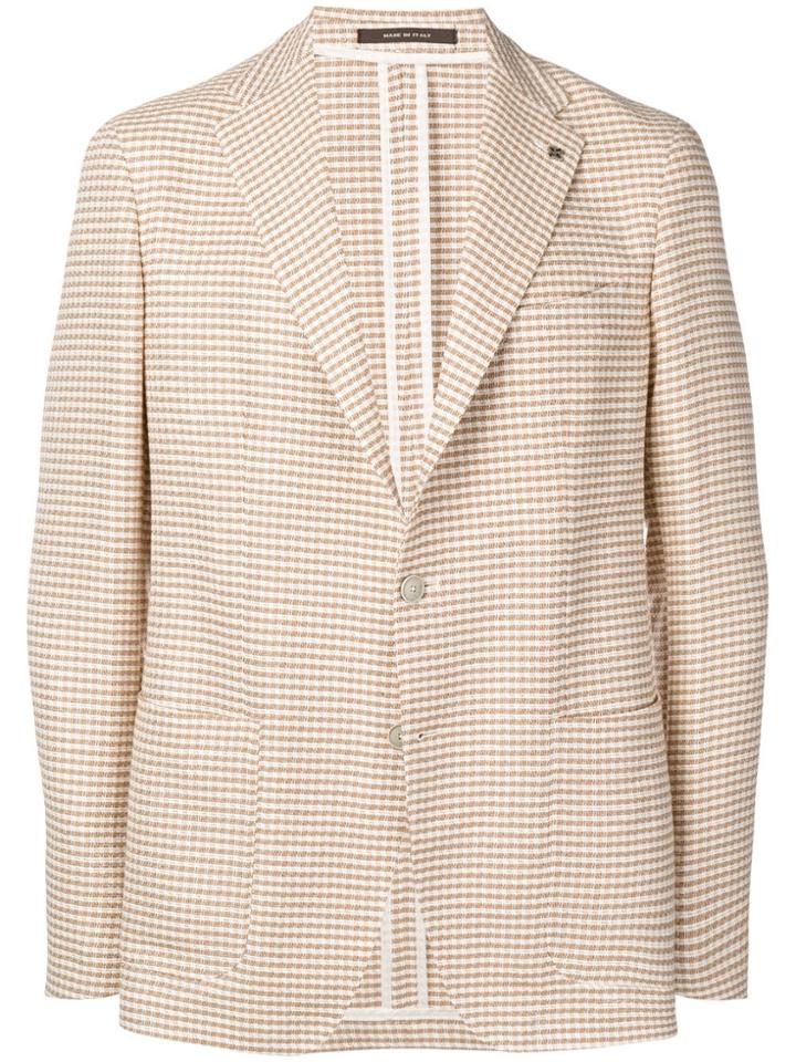 Tagliatore Checked Blazer - Neutrals