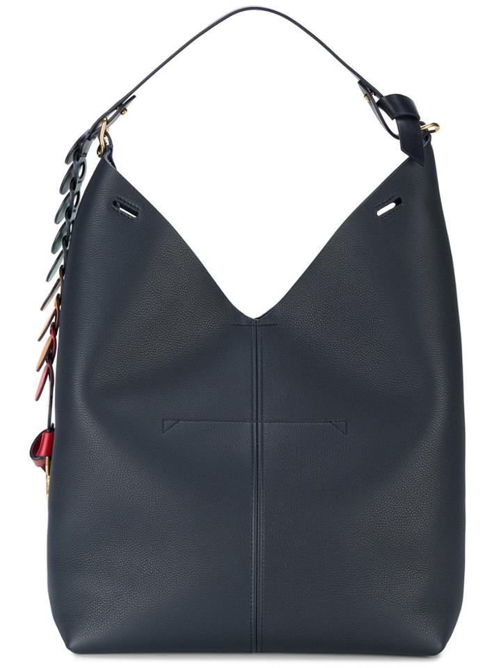 Anya Hindmarch Navy Blue Bucket Shoulder Bag