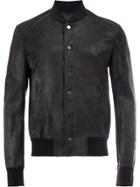 Drome Button Up Bomber Jacket - Black