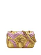 Gucci Gg Marmont Mini Matelassé Bag - Gold