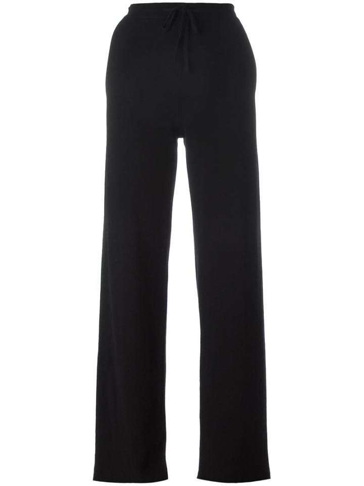 Chinti And Parker Straight Leg Track Pants, Women's, Size: Xs, Black, Cashmere
