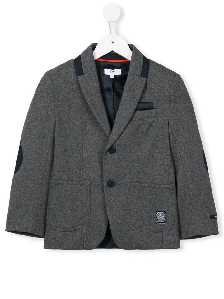 Boss Kids Elbow Patch Blazer, Boy's, Size: 12 Yrs, Grey