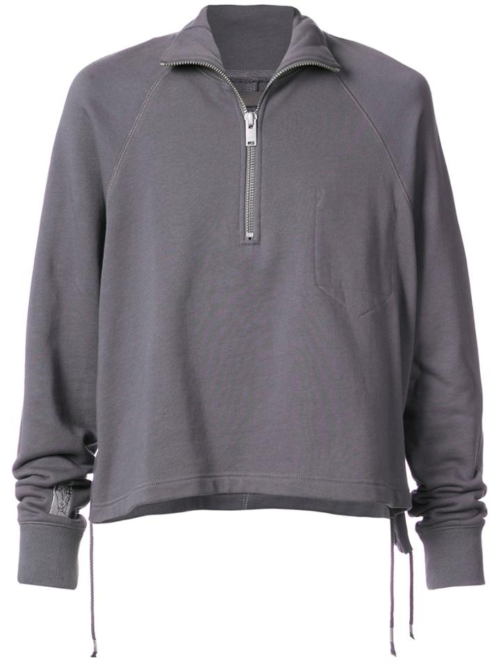 Siki Im Zipped Turtleneck Sweater - Grey