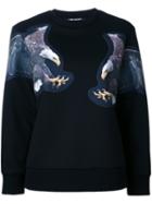 Neil Barrett Eagle Print Sweatshirt, Women's, Size: Large, Black, Viscose